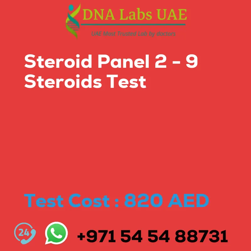 Steroid Panel 2 - 9 Steroids Test sale cost 820 AED