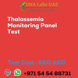 Thalassemia Monitoring Panel Test sale cost 820 AED