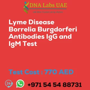 Lyme Disease Borrelia Burgdorferi Antibodies IgG and IgM Test sale cost 770 AED