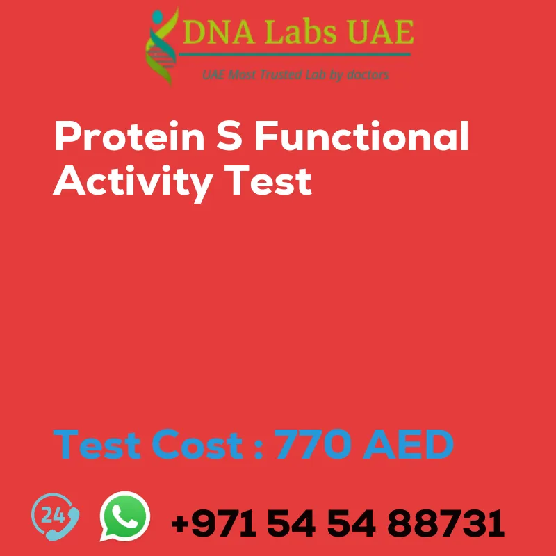 Protein S Functional Activity Test sale cost 770 AED