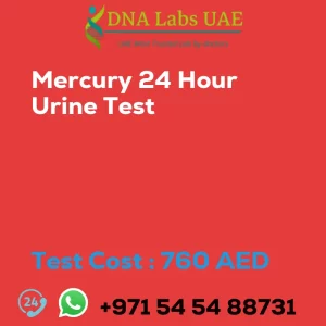 Mercury 24 Hour Urine Test sale cost 760 AED
