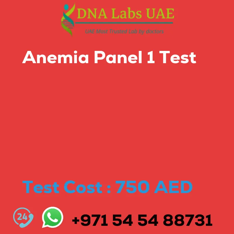 Anemia Panel 1 Test sale cost 750 AED