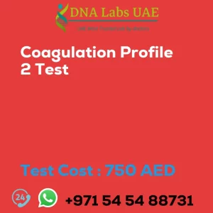 Coagulation Profile 2 Test sale cost 750 AED