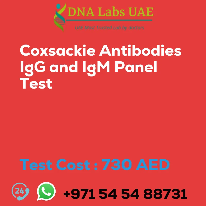 Coxsackie Antibodies IgG and IgM Panel Test sale cost 730 AED