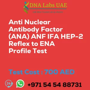Anti Nuclear Antibody Factor (ANA) ANF IFA HEP-2 Reflex to ENA Profile Test sale cost 700 AED