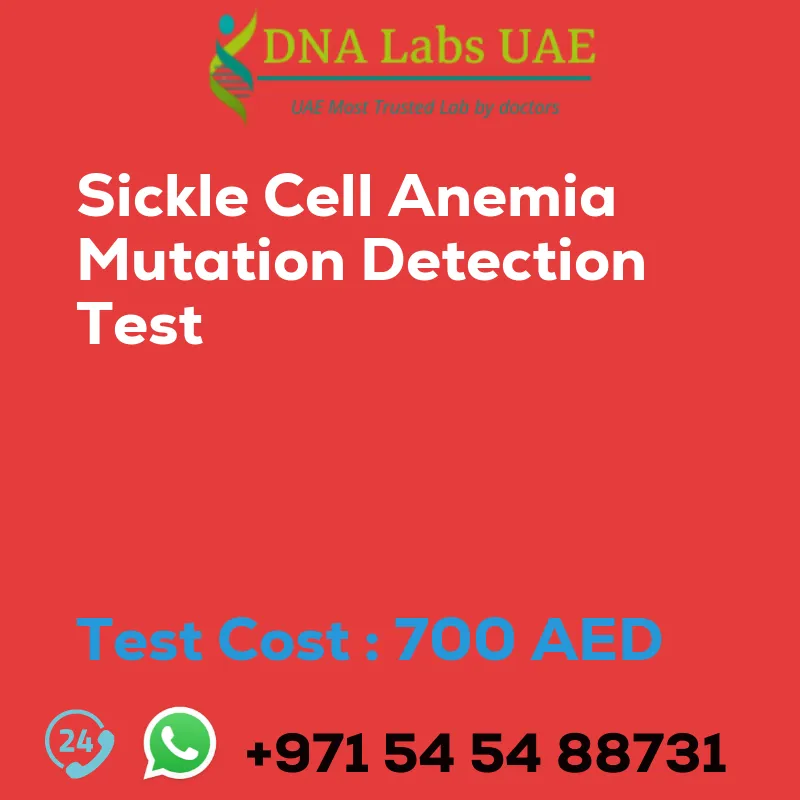 Sickle Cell Anemia Mutation Detection Test sale cost 700 AED