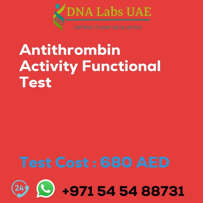 Antithrombin Activity Functional Test sale cost 680 AED