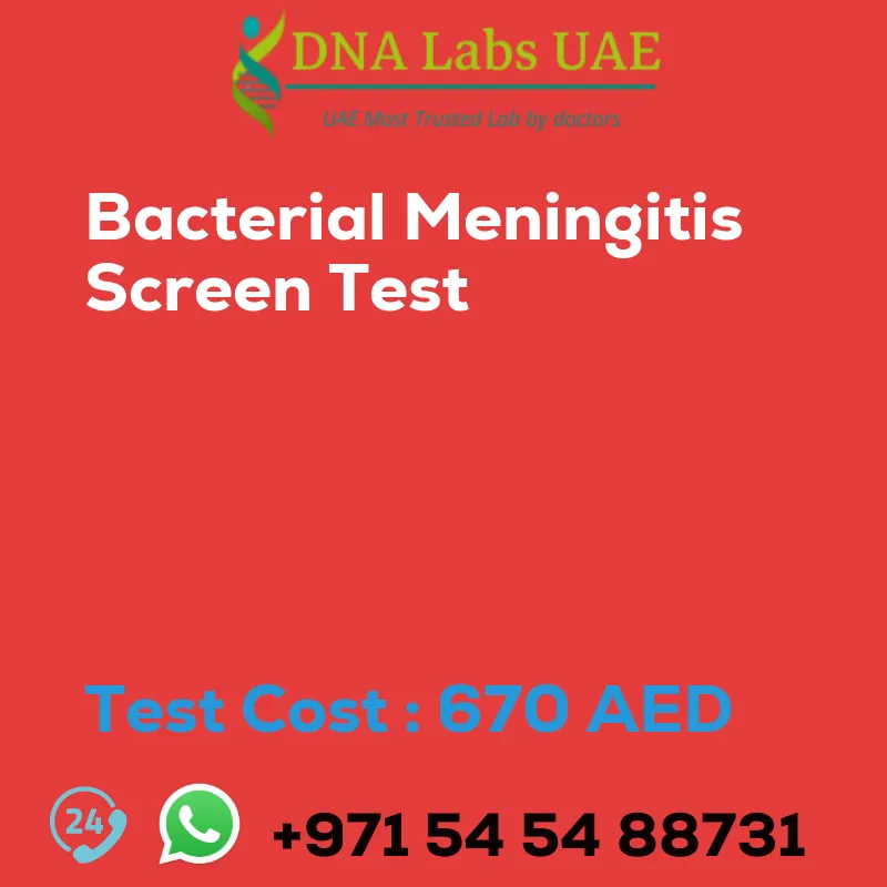 Bacterial Meningitis Screen Test sale cost 670 AED