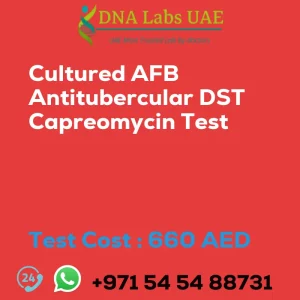 Cultured AFB Antitubercular DST Capreomycin Test sale cost 660 AED