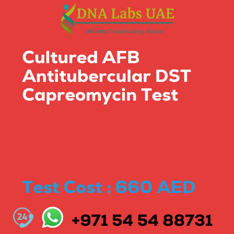 Cultured AFB Antitubercular DST Capreomycin Test sale cost 660 AED