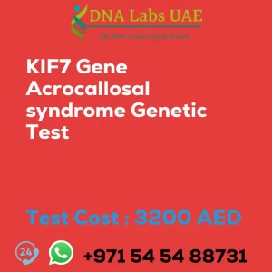 KIF7 Gene Acrocallosal syndrome Genetic Test sale cost 3200 AED
