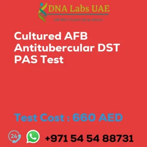 Cultured AFB Antitubercular DST PAS Test sale cost 660 AED