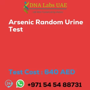 Arsenic Random Urine Test sale cost 640 AED