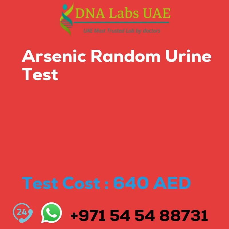 Arsenic Random Urine Test sale cost 640 AED