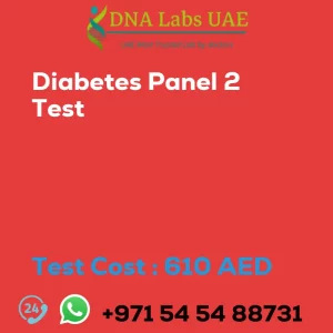 Diabetes Panel 2 Test sale cost 610 AED