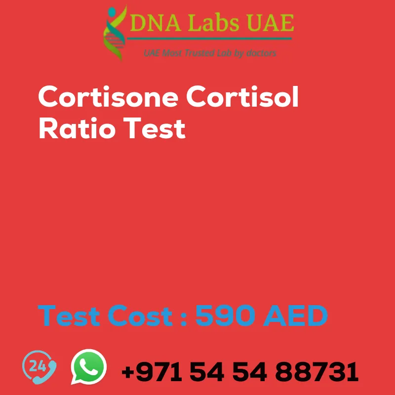 Cortisone Cortisol Ratio Test sale cost 590 AED