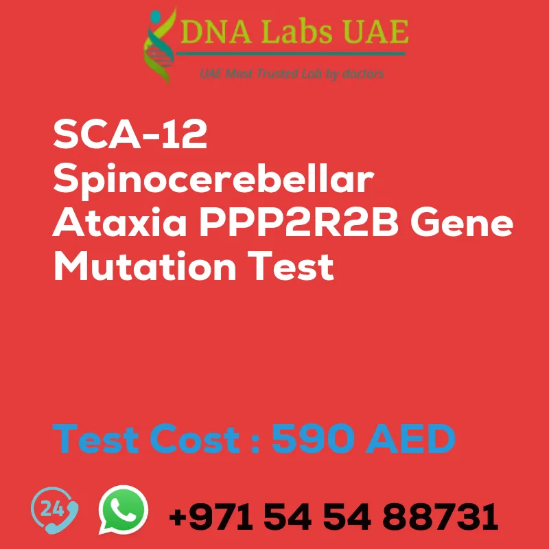 SCA-12 Spinocerebellar Ataxia PPP2R2B Gene Mutation Test sale cost 590 AED