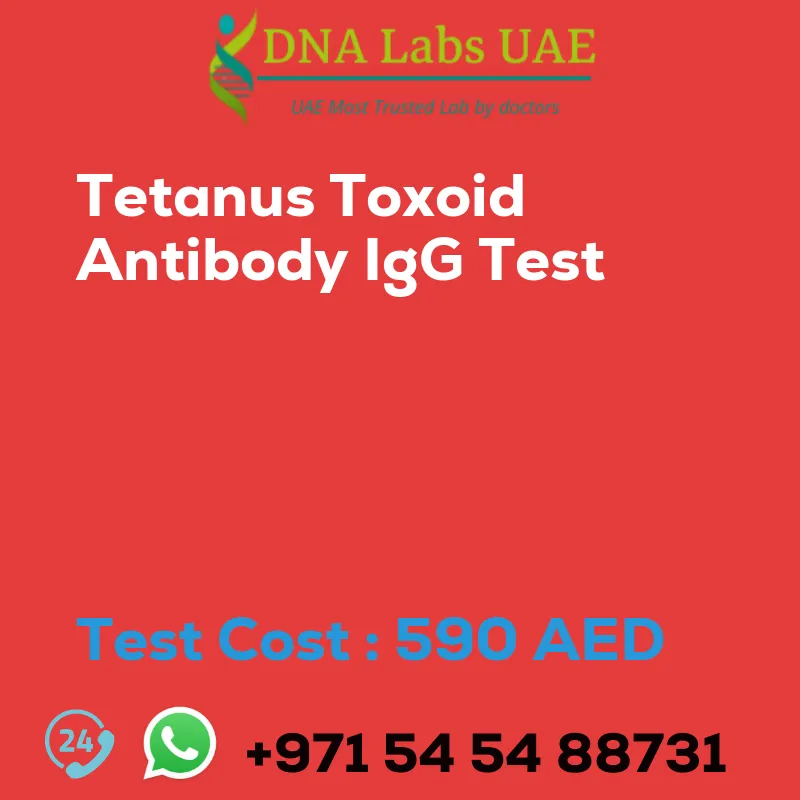 Tetanus Toxoid Antibody IgG Test sale cost 590 AED