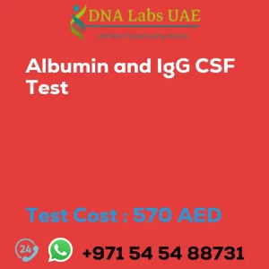 Albumin and IgG CSF Test sale cost 570 AED