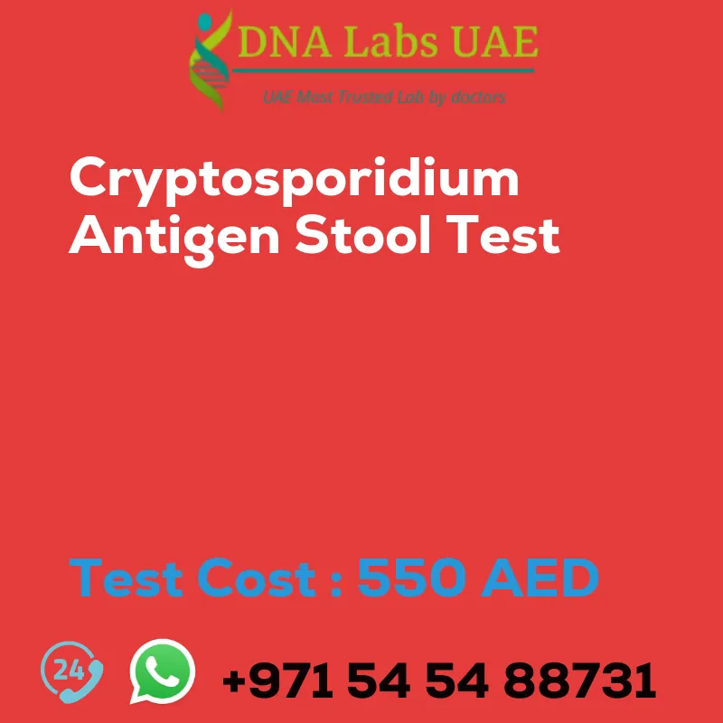 Cryptosporidium Antigen Stool Test sale cost 550 AED