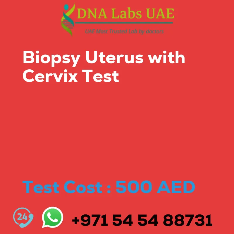 Biopsy Uterus with Cervix Test sale cost 500 AED