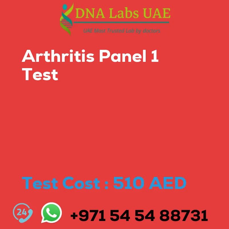 Arthritis Panel 1 Test sale cost 510 AED