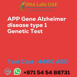 APP Gene Alzheimer disease type 1 Genetic Test sale cost 4400 AED