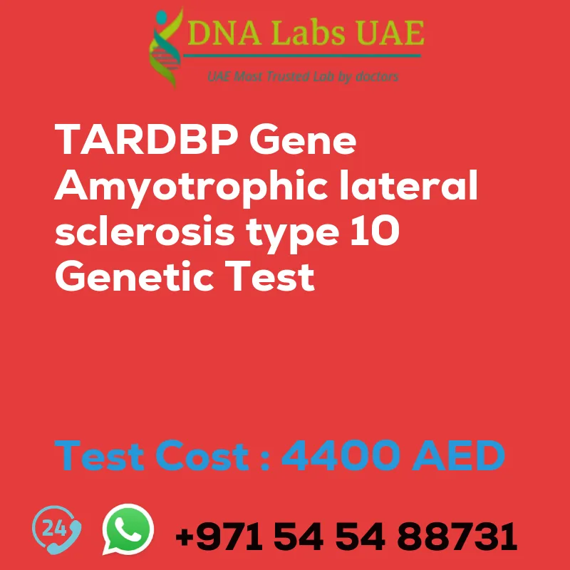 TARDBP Gene Amyotrophic lateral sclerosis type 10 Genetic Test sale cost 4400 AED