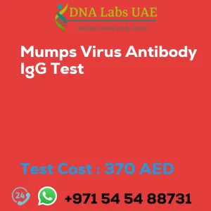 Mumps Virus Antibody IgG Test sale cost 370 AED
