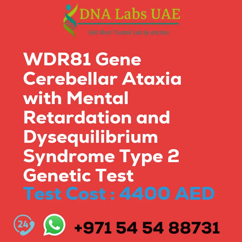 WDR81 Gene Cerebellar Ataxia with Mental Retardation and Dysequilibrium Syndrome Type 2 Genetic Test sale cost 4400 AED