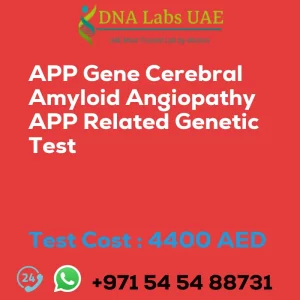 APP Gene Cerebral Amyloid Angiopathy APP Related Genetic Test sale cost 4400 AED