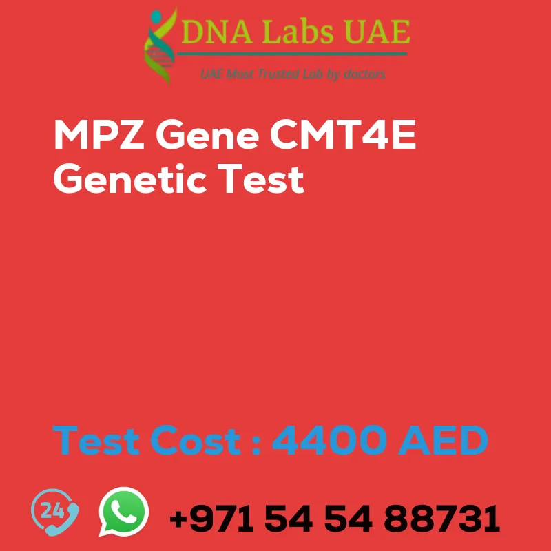 MPZ Gene CMT4E Genetic Test sale cost 4400 AED