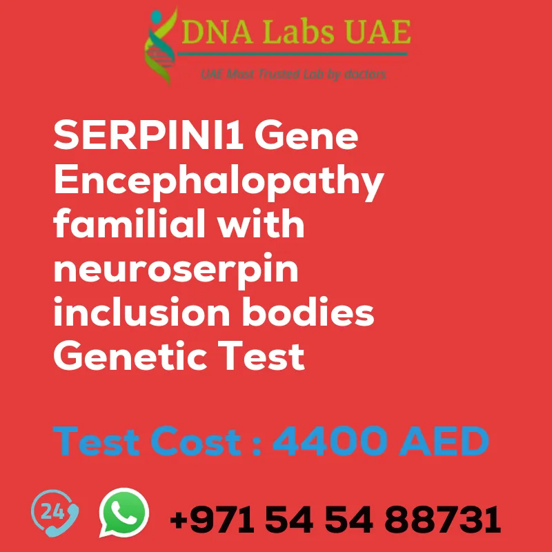 SERPINI1 Gene Encephalopathy familial with neuroserpin inclusion bodies Genetic Test sale cost 4400 AED