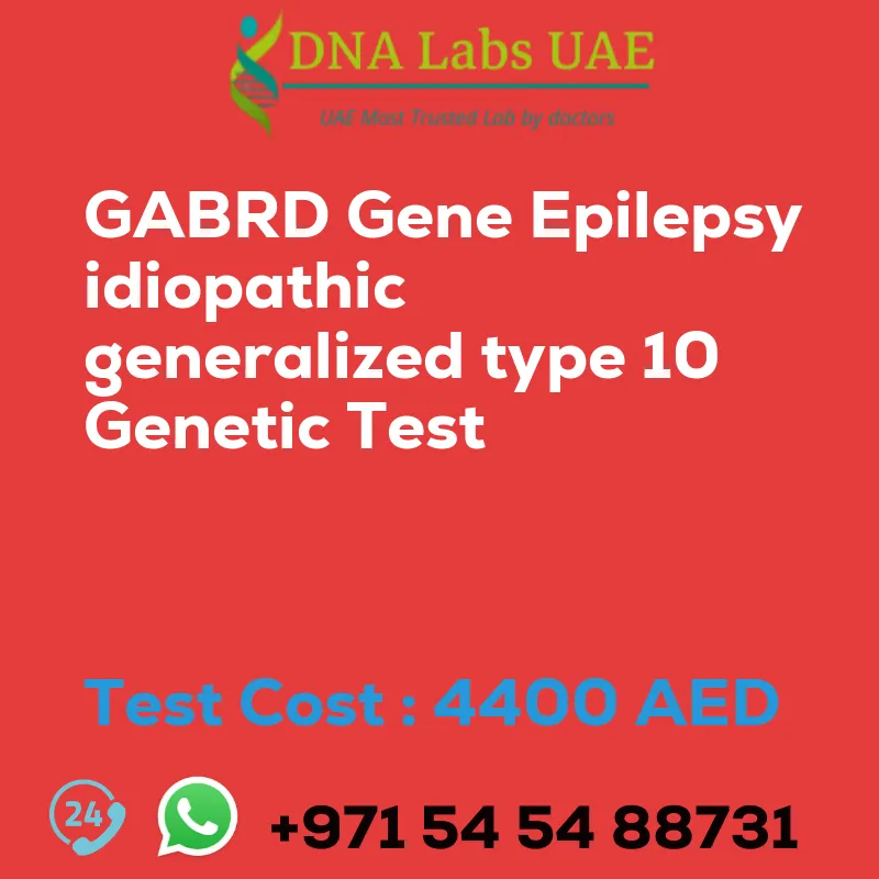GABRD Gene Epilepsy idiopathic generalized type 10 Genetic Test sale cost 4400 AED