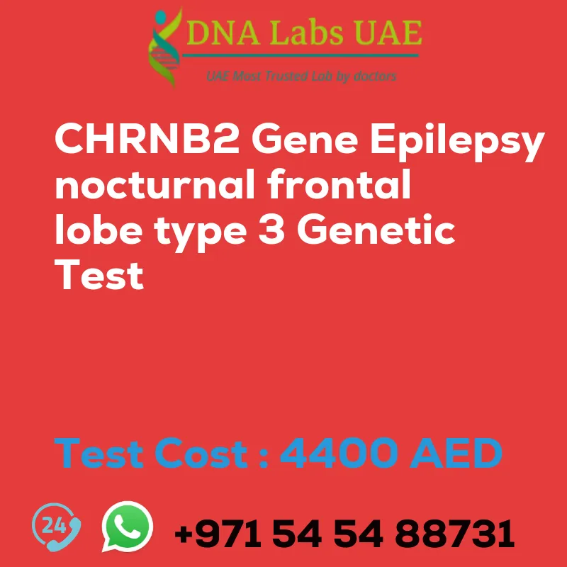 CHRNB2 Gene Epilepsy nocturnal frontal lobe type 3 Genetic Test sale cost 4400 AED
