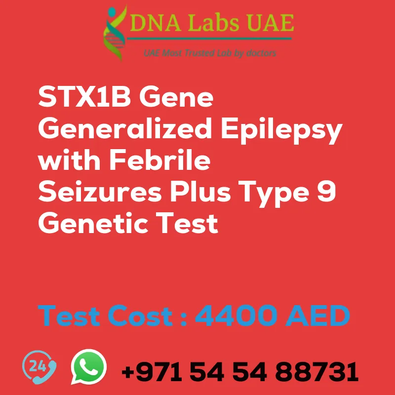 STX1B Gene Generalized Epilepsy with Febrile Seizures Plus Type 9 Genetic Test sale cost 4400 AED