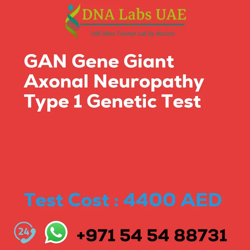 GAN Gene Giant Axonal Neuropathy Type 1 Genetic Test sale cost 4400 AED