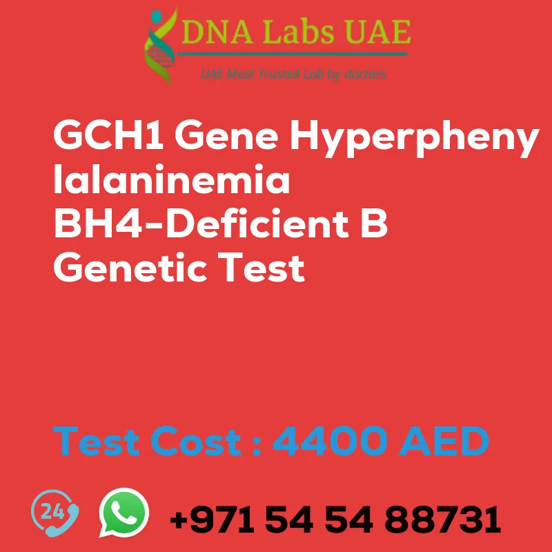 GCH1 Gene Hyperphenylalaninemia BH4-Deficient B Genetic Test sale cost 4400 AED