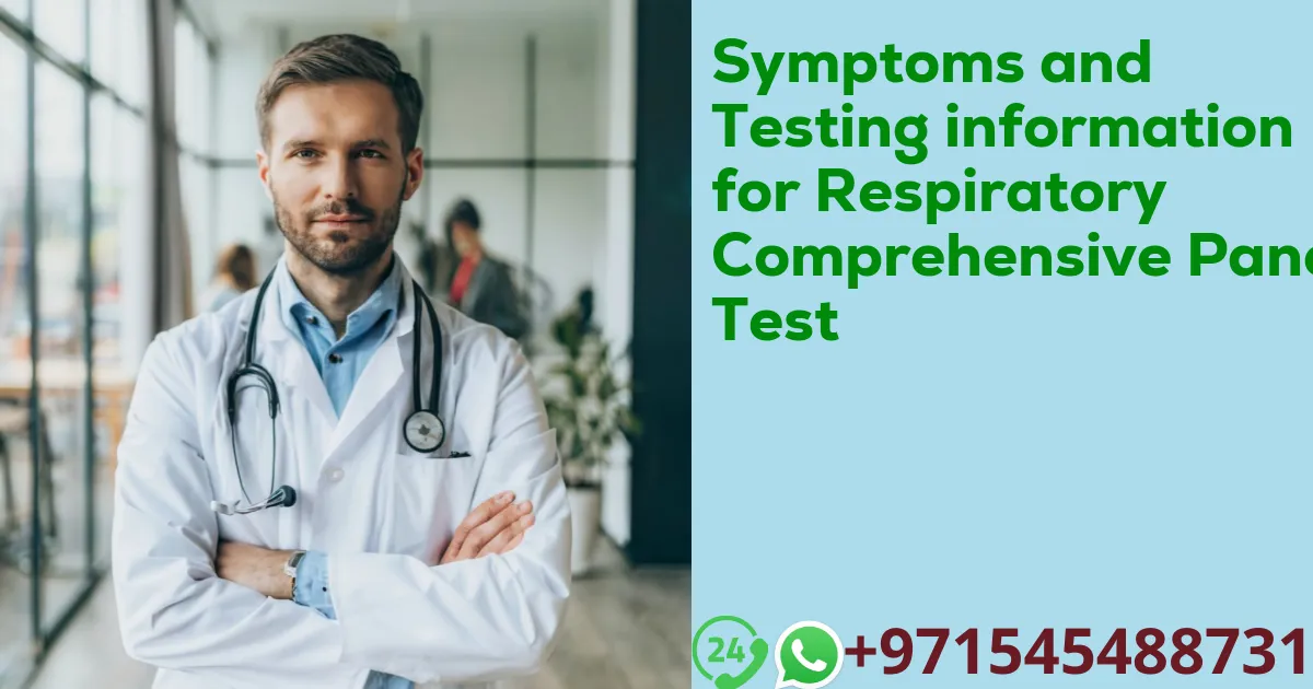 Symptoms and Testing information for Respiratory Comprehensive Panel Test