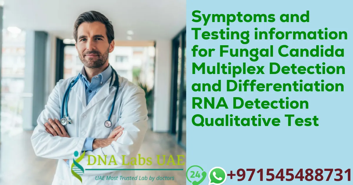 Symptoms and Testing information for Fungal Candida Multiplex Detection and Differentiation RNA Detection Qualitative Test