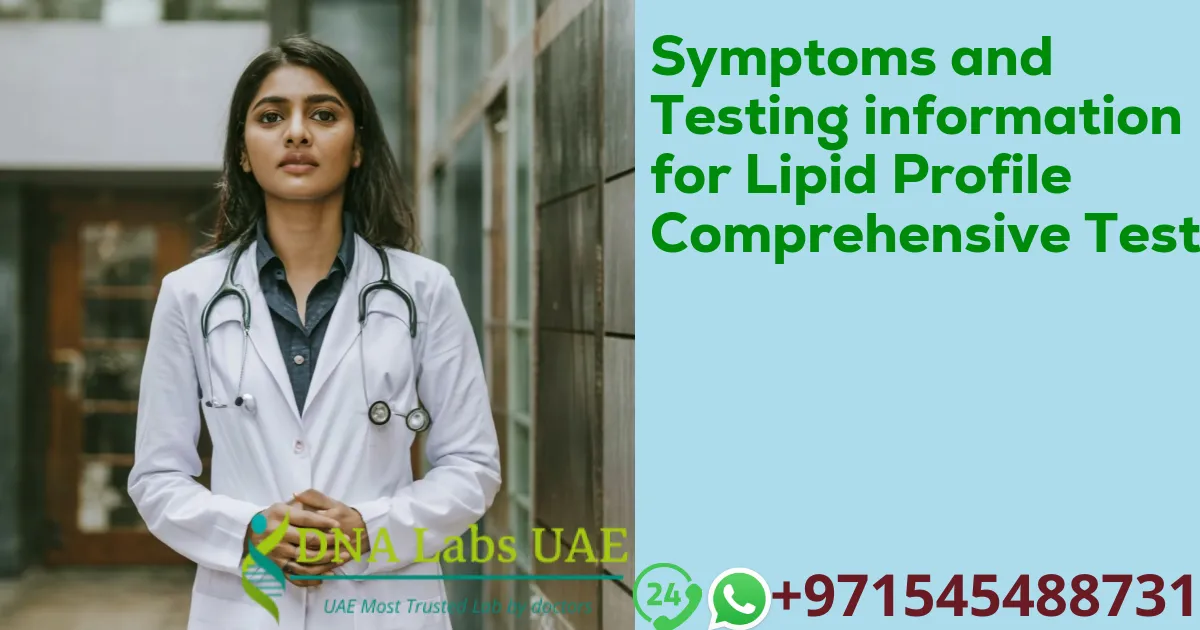 Symptoms and Testing information for Lipid Profile Comprehensive Test