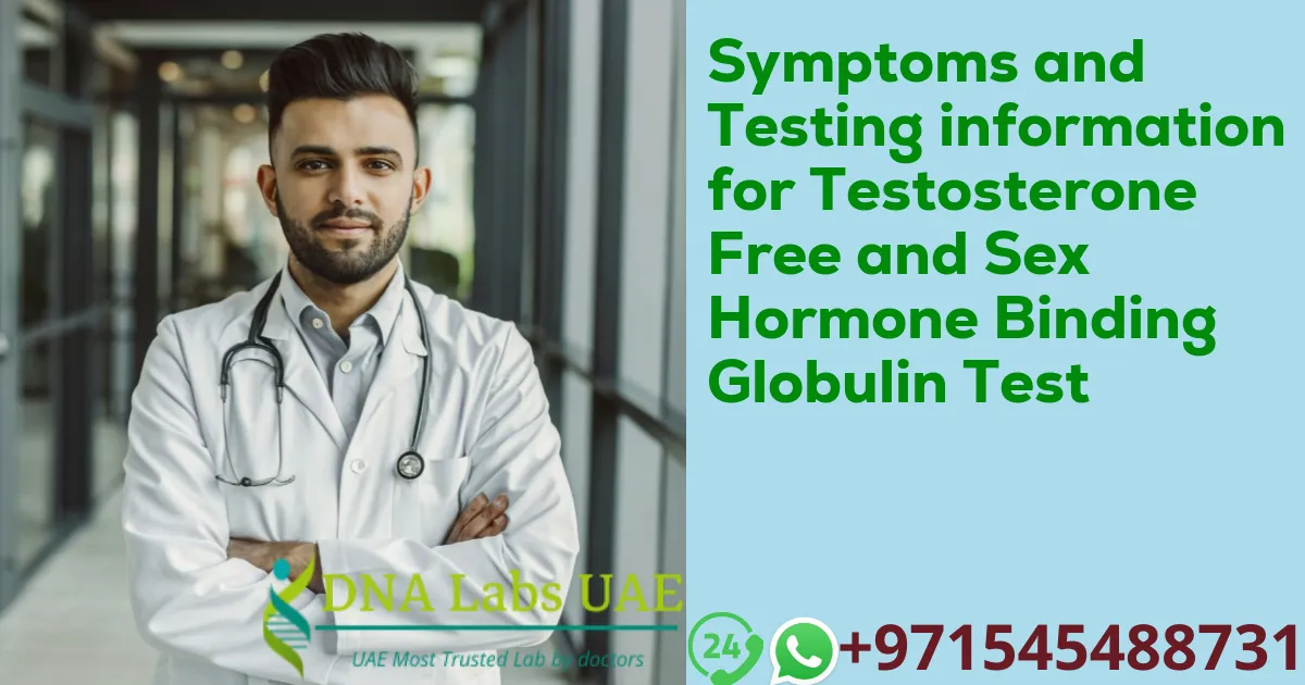 Symptoms and Testing information for Testosterone Free and Sex Hormone Binding Globulin Test