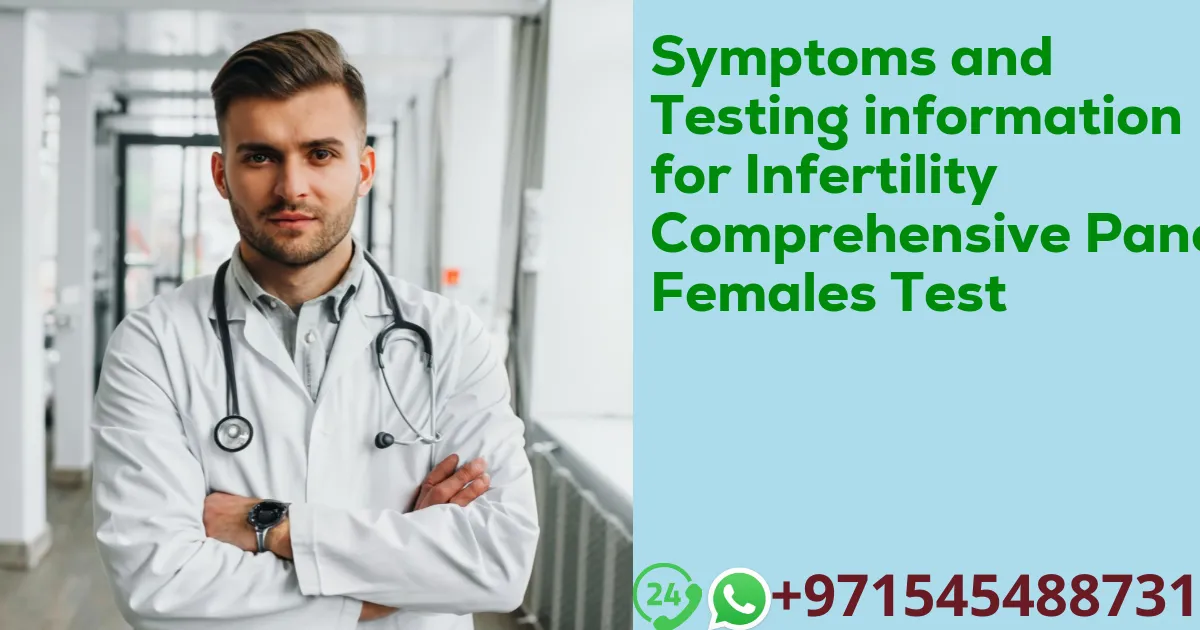 Symptoms and Testing information for Infertility Comprehensive Panel Females Test