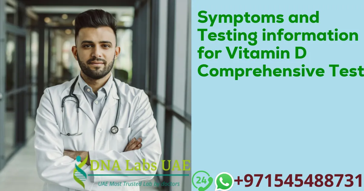 Symptoms and Testing information for Vitamin D Comprehensive Test